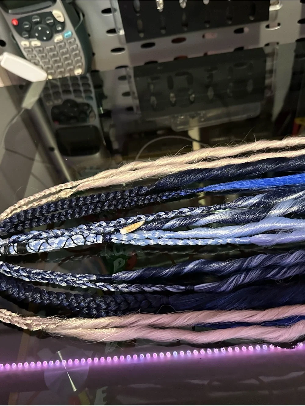 Blue vibes Women’s dreadlock Hair Extensions - Mixed Braids